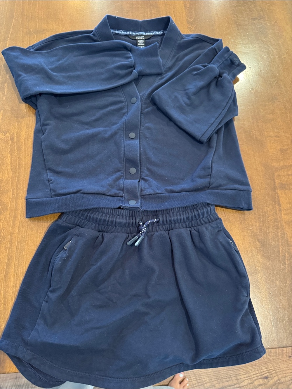 Athleta Navy Blue Kids Matching Set - Jacket and Skort